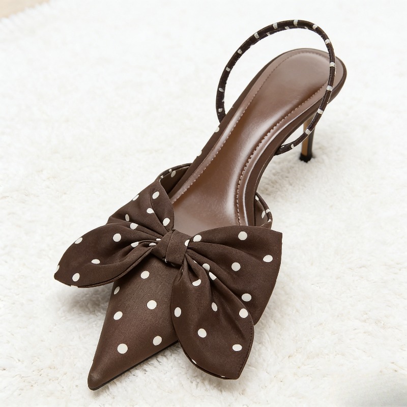 Brown Polka Dot Butterfly Knot - Slip Dress Satin recension och pris